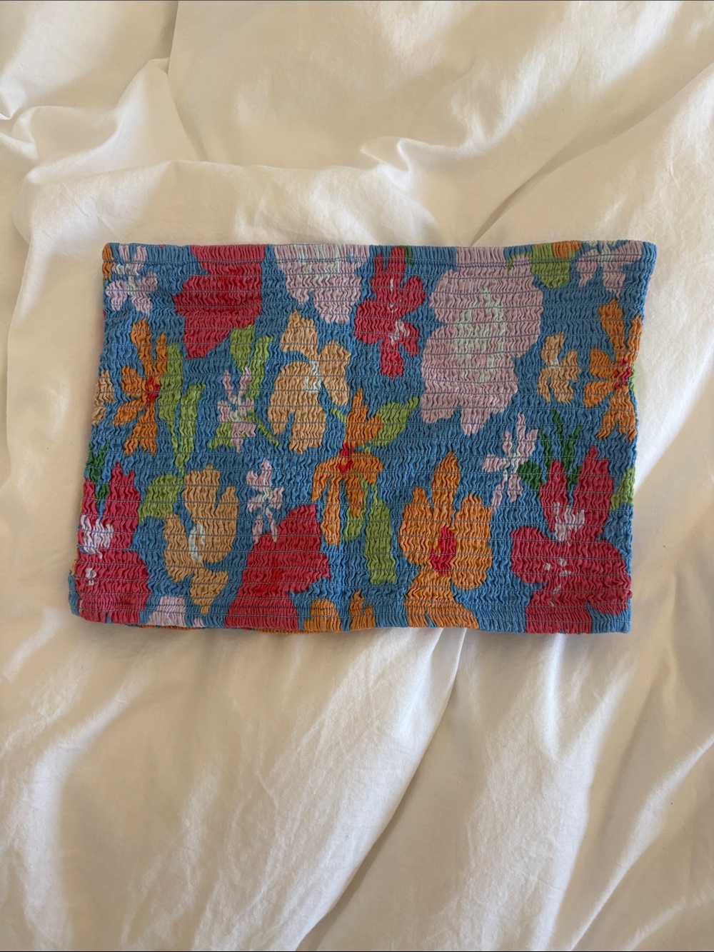Billabong Blue Floral Tube Top
